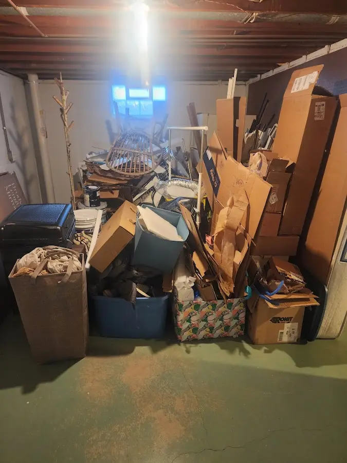 Roll-off dumpster container at job site for 20 Yard Dumpster Rental in Lynn